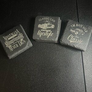 Vintage Car Themed Slate Coasters